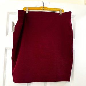 NWT Old Navy Plus, Cabernet Red Ponte Knit Skirt, 2X